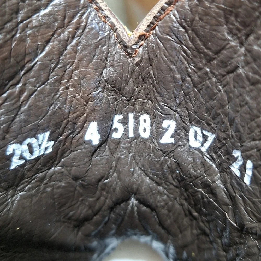 Parmeuna Boots Kids Tan Leather Western Cowboy Boots Size 3.5Y Or 20.5 Mexico